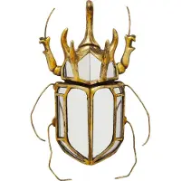 Kare veggobjekt Beetle Mirror, polyresin, glass, gull