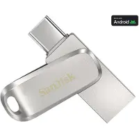 SanDisk Ultra Dual Drive Luxe - USB-flashstasjon - 2 TB - USB 3.2 Gen 1 / USB-C - sølv