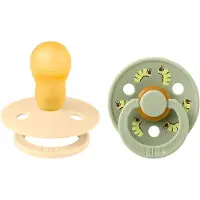 BIBS Studio Colour Smokker - Str. 3 - Rund - 2-pack - Silke/Sage - - 18+md - Smokk