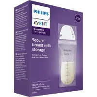 Philips AVENT SCF603 Oppbevaringsposer for brystmelk, China, Polyetylentereftalat (PET), 180 ml, 50 stykker, 99 mm, 256 mm