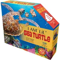 Madd Capp Puzzles Puslespill - I Am Lil' Sea Turtle - 100 Brikke - - OneSize - Puslespill