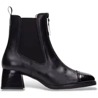 Hispanitas for woman. HI243733 Black Milan Leather Ankle Boots (39), 3 to 5 cm, Zip, Casual