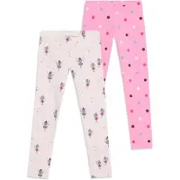 Name it Leggings - NmfNisala - 2-pack - Begonia Rosa/V.Regndråpe - - 3 år (98) - Leggings