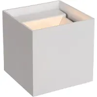 Lucide Vegglampe XIO, hvit, 10 x 10 cm, metall, opp/ned, G9-LED