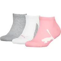 Puma Sneaker Socks Youth (3-pack), Shop, Pink/Grey, 23-26