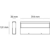 LINEA LIGHT LED-vegglampe Regolo, hvit, 31 cm, opp/ned, 38 W, 930