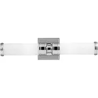 FEISS Vegglampe Payne, krom, høyde 49 cm, 2 lyskilder, IP44