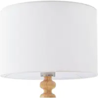 LUCANDE bordlampe Karlie, høyde 45 cm, hvit, tre, E27