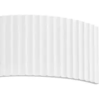 LINDBY vegglampe Naike, hvit, ribbet utseende, gips, 15 cm