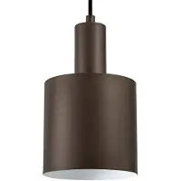 LINDBY hengelampe Ovelia, brun, 4 lyskilder, metall, E27