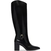 Ralph Lauren for woman. 802P12879001 Black patent leather Raelynn high boot (39), 1 to 3 cm, 5 to 8 cm, Zip, None, Casual, Classic