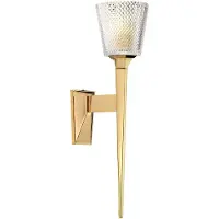 ELSTEAD LED vegglampe Verity, IP44, polert gull