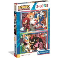 Clementoni Puslespil Sonic, 2x60 brikker (2025)