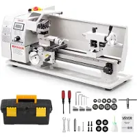 Vevor metalldreiebenk 220 x 402 mm 650W benkdreiebenk med variabel hastighet, maks. hastighet 2500 o/min med metallgir, reversibel retning, 14 metriske 10 tommer gjenger, for presisjonsmetallbearbeidi