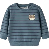 Name it Collegegenser - NbmNaddel - Blue Mirage m. Striper - - 74 - Collegegenser