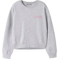 Name it Collegegenser - NkfVima - Light Grey Melange/Team - - 11-12 år (146-152) - Collegegenser