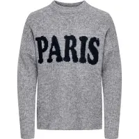 Kids Only Genser - Strikk - CookJerico - Grey Melange/Paris/Dark - - 13-14 år (158-164) - Genser