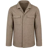 Suitable Overshirt Twill Beige Størrelse