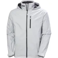 Helly Hansen for man. 34443 Crew Hooded 2.0 gray nautical jacket (XL), Grey, Polyester, Outdoor