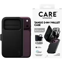 CARE by PanzerGlass Tango 2-in-1 Wallet Case Black w. MagSafe Apple iPhone 18 Pro | 17 Pro