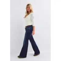 Gina Tricot - 14+ cali dream low rise jeans - flare & bootcut jeans - Blå - XXS - Dame