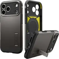Spigen iPhone 17 Pro Max/18 Pro Max Tough Armor T Mag Deksel - Pistolmetall
