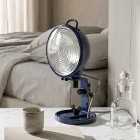 Aluminor Bordlampe Jeep, nattblå, høyde 34 cm, metall, glass, E14