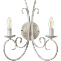 ONLI Vegglampe Pompei, 2 lyskilder, antikk hvit