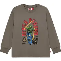Lego Wear LEGO Ninjago Genser - LWTaj 608 - Brun m. Trykk - - 7 år (122) - Genser