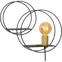 Lucide Circle vegglampe, svart, 38 cm, E27