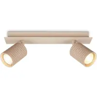 Briloner Downlight Ida, beige, 2 lyskilder, plast/metall