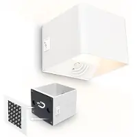 Briloner LED-vegglampe med batteri Barro, hvit, bredde 8 cm, metall, sensor