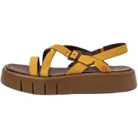 Art for woman. 1185312F5003_024 Leather Sandals 1853 Malaga yellow (40), 3 to 5 cm, Buckle, Casual