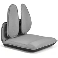 Vevor Gulvstol, 5 Justerbare Posisjoner Sammenleggbar Gulvspillstol med Ergonomisk Ryggstøtte, Solid Metallramme med Resirkulert Skum og Linstoff, Multifunksjonell for Lesing, Avslapning, Grå