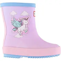 Hunter Gummistøvler - Kids First - Blue Frost/Parfait Pink - - 26 - Gummistøvler