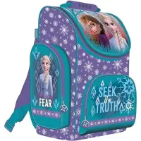Frost Frossen Skolesekk - Lilla/Turkis m. Trykk - - OneSize - Skolesekk