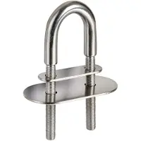 Osculati Rustfritt Stål U-bolt Med 2 Plater 80x40 Mm 110 Mm 5 Enheter