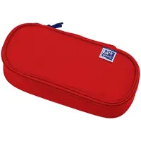 Oxford pennal, polyester, oval, rød resirkulerbar, farger som passer til college-blokker, - 1 stk (400169960)