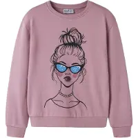 Name it Collegegenser - NkfVasacha - Lilas/Jente - - 11-12 år (146-152) - Collegegenser