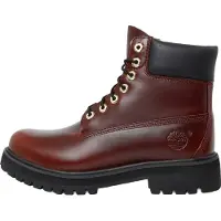 Timberland for man. TB0A29U2EIW1 Heritage burgundy leather boots (43.5), Flat, Laces, Maroon, Classic
