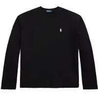 Ralph Lauren for woman. 211967105002 Black cotton jersey knit t-shirt (XS), Casual, Long sleeve