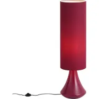 QAZQA Retro gulvlampe lilla med stoffskjerm - Mina