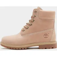 Timberland for woman. TB0A5M5NA8M1 Pink Premium leather ankle boots (38 W), Flat, Laces, Casual
