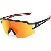 RockBros Kids Cycling Glasses Polarized UV Protection Black