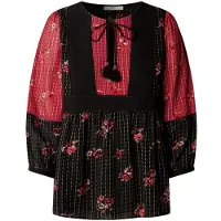 Pepe Jeans for woman. PL3051571 Geronima black blouse (XS), Casual, Viscose, 3/4 Sleeve