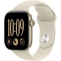 Apple Watch Series 12 GPS + Cellular 42mm Light Gold Aluminium Case with Sand Sport Band - S/M