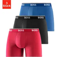 BOSS for man. 50475282 Pack of 3 logo boxers black, blue, red (M), Homewear, Cotton