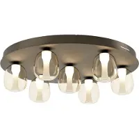 Stars of Light LED-taklampe FERRO 56 cm, 7 lamper, bronse/brun