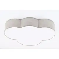TK Lighting Taklampe Cloud, beige, 63 cm lang, tekstil, sky, E27