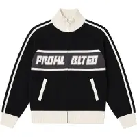 Prohibited Letterman Knit Strikket genser svart